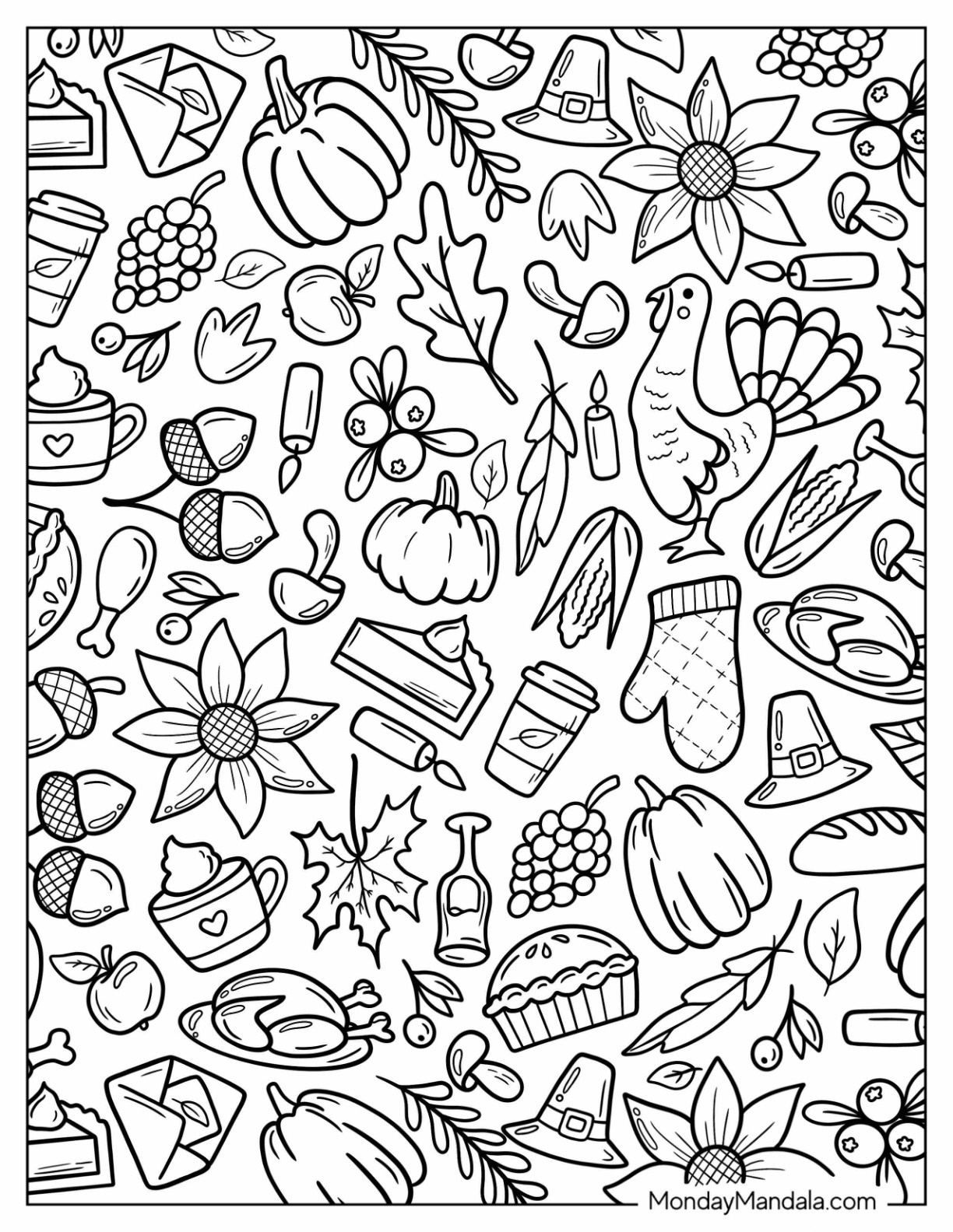 68 Autumn &amp;amp; Fall Coloring Pages (Free Pdf Printables) for Fall Color Sheets Printable