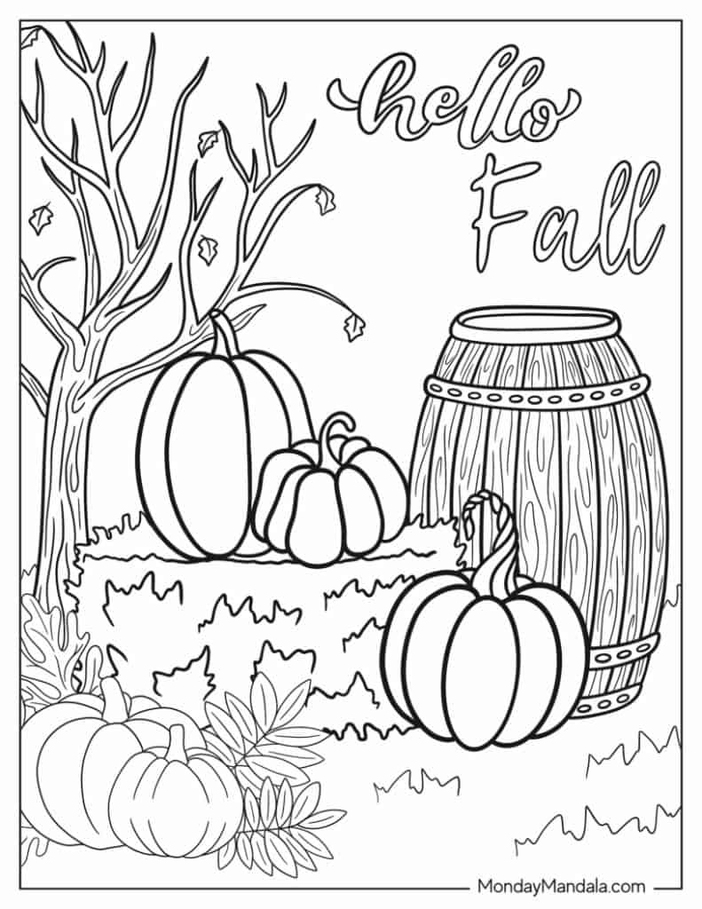 68 Autumn &amp;amp; Fall Coloring Pages (Free Pdf Printables) inside Printable Fall Coloring Sheets