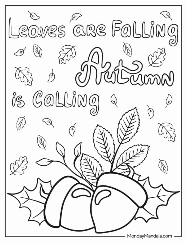 68 Autumn &amp;amp; Fall Coloring Pages (Free Pdf Printables) within Printable Autumn PicturesColor