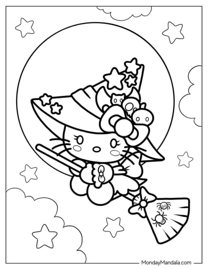 Free Coloring Hello Kitty Printable