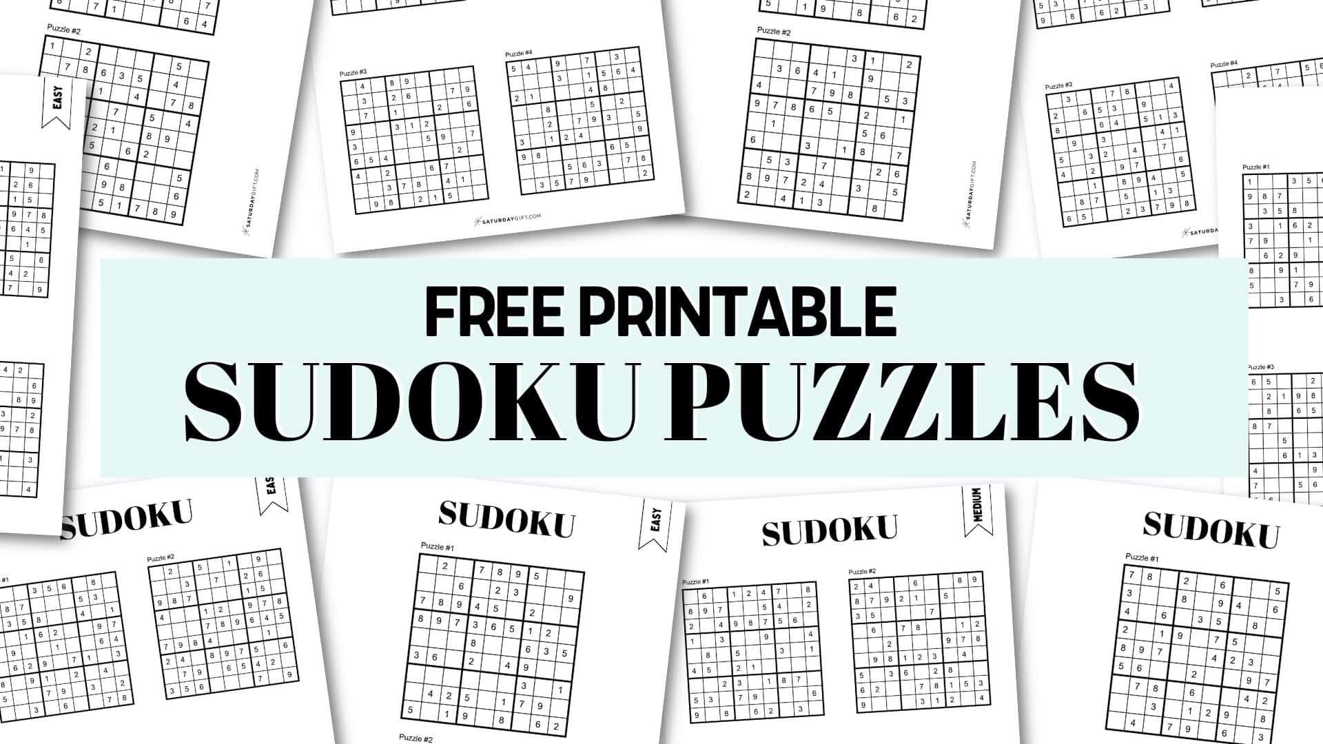 72 Free Printable Sudoku Puzzles | Saturdaygift for Printable Sudoku Puzzles Free