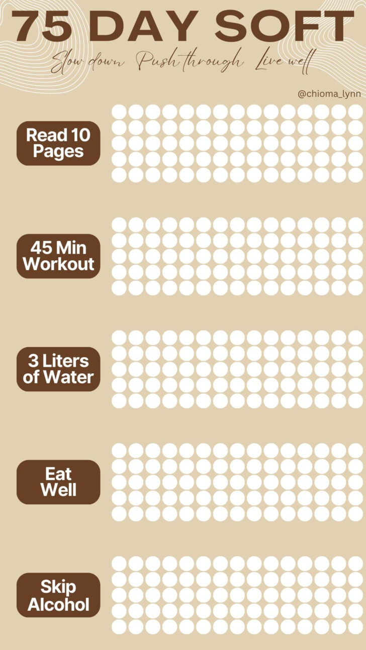 75 Soft Challenge Printable