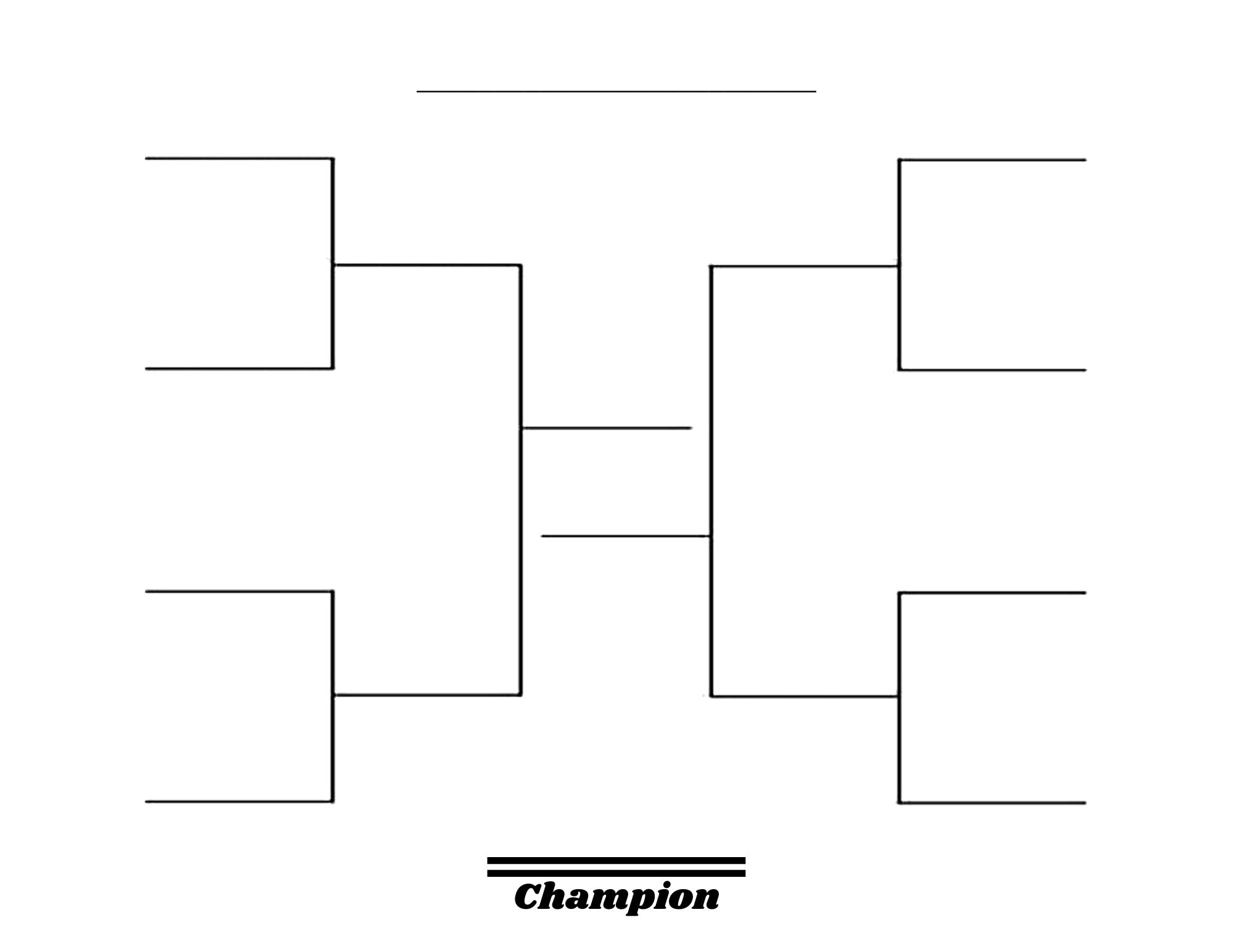 8 Team Tournament Bracket, Sports Bracket, Printable Sports pertaining to Make Brackets For 8 Teams Printable