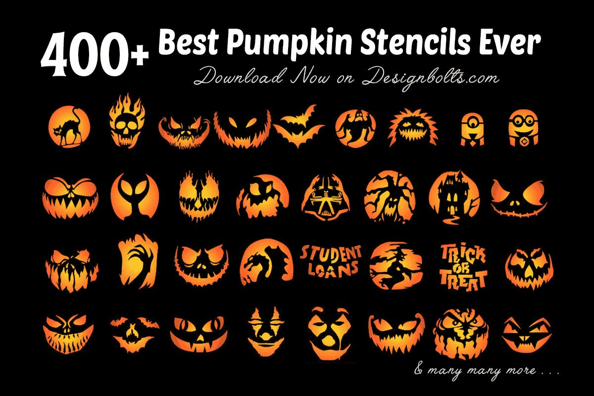 850+ Free Printable Halloween Pumpkin Carving Stencils, Patterns for Printable Designs For Pumpkins