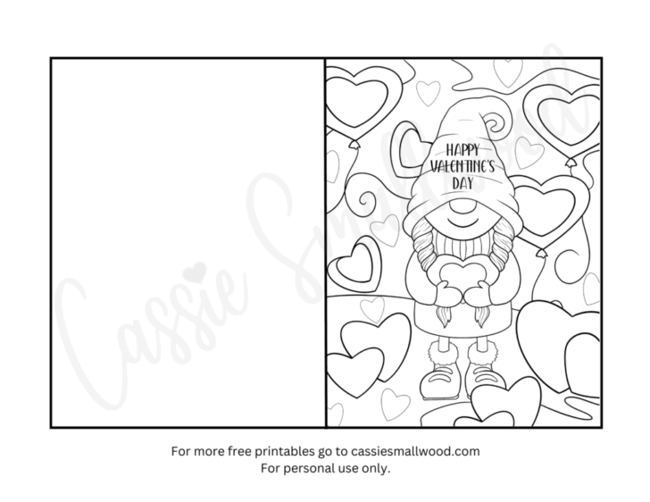 Foldable Printable Valentines Day CardsColor