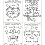 93 Cutest Printable Valentine'S Day Cards To Color   Cassie Smallwood Regarding Foldable Printable Valentines Day CardsColor