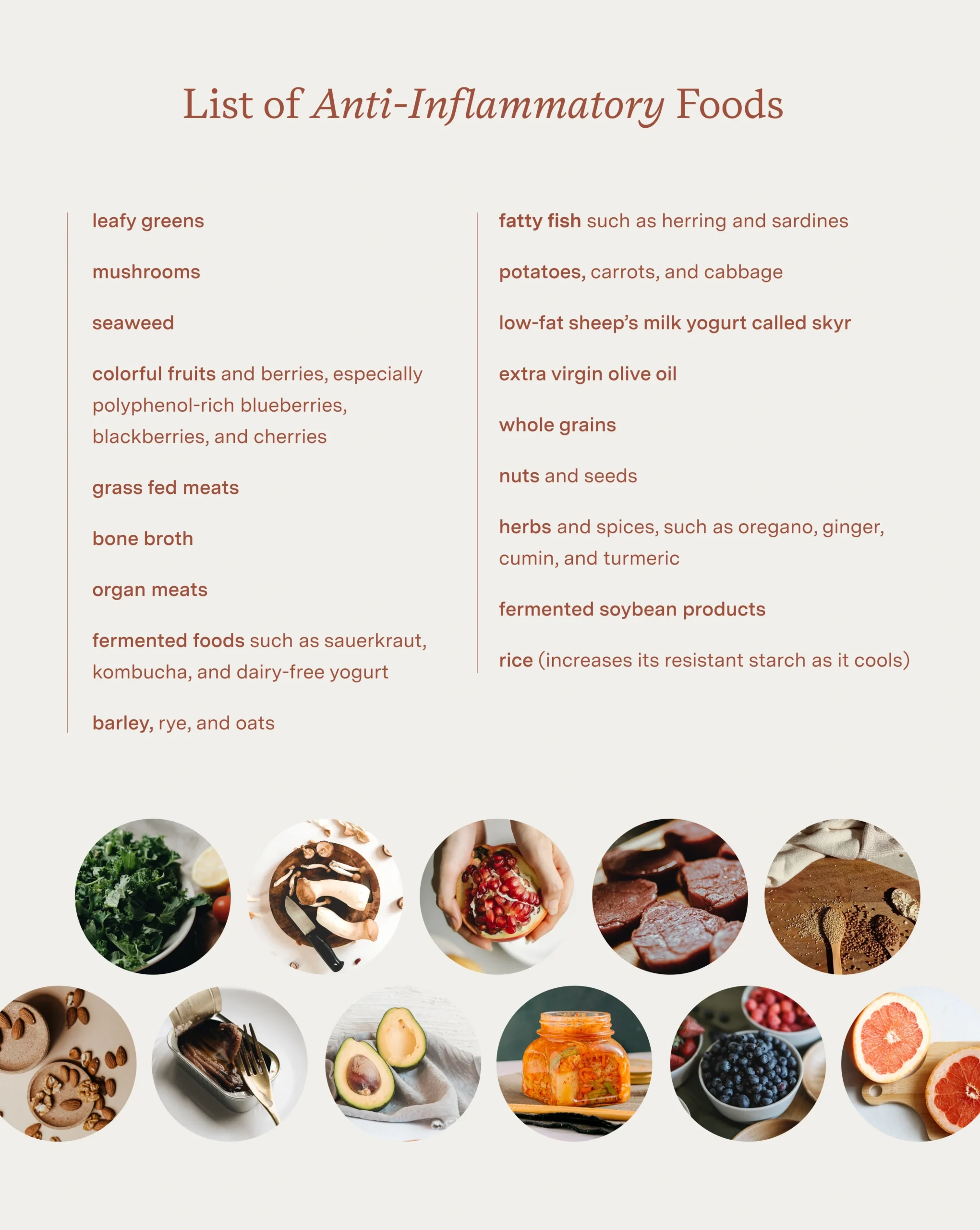 A Complete List Of Anti-Inflammatory Foods [+Printable] throughout Printable Anti Inflammatory Diet