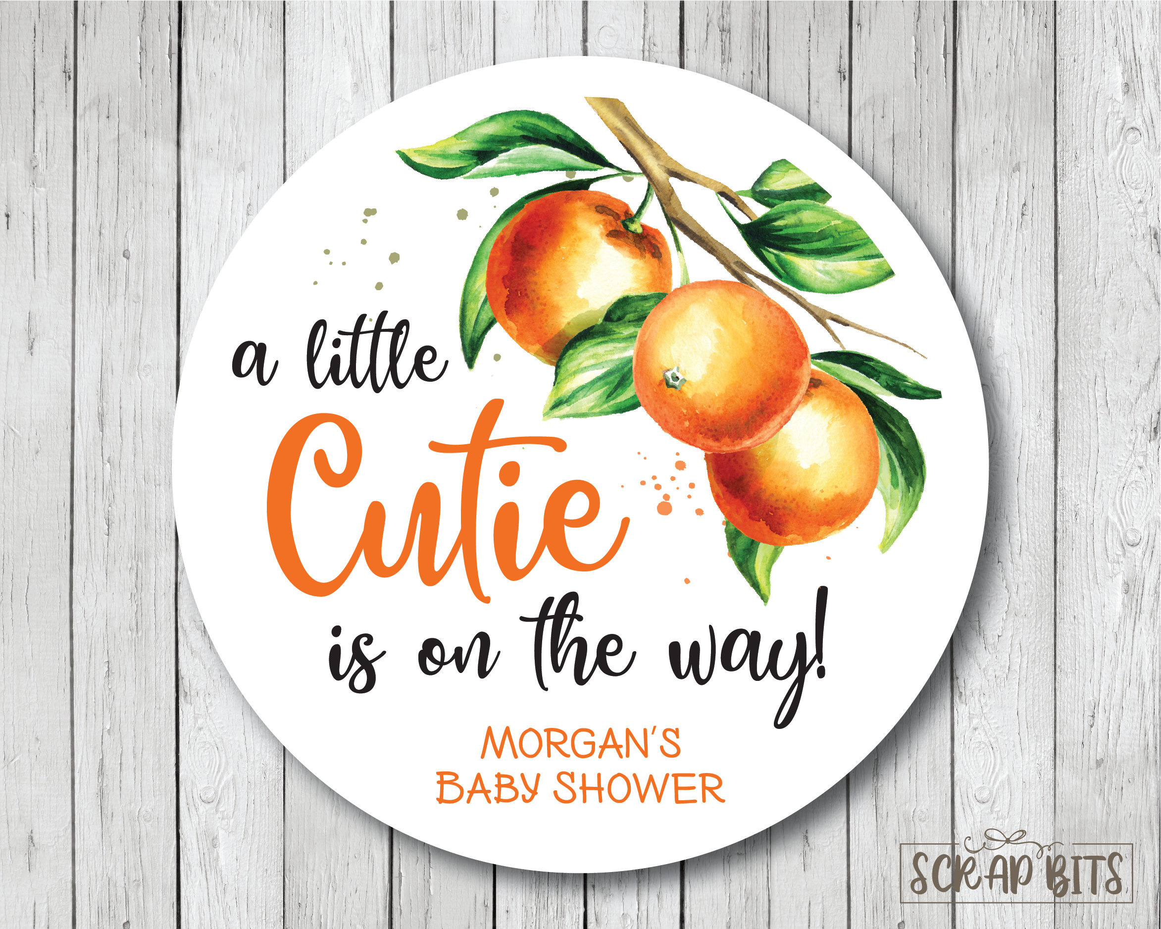 A Little Cutie Is On The Way . Little Cutie Baby Shower Stickers in Little Cutie Stickers Free Printable