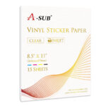 A Sub Printable Clear Vinyl Sticker Paper Waterproof Inkjet Regarding Clear Printable Sticker Paper