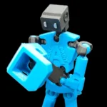 Action Figure (Easy To Print) "Etp Robot" (Fully Articulated, Pla Inside 3D Printable Posable Robot Figure