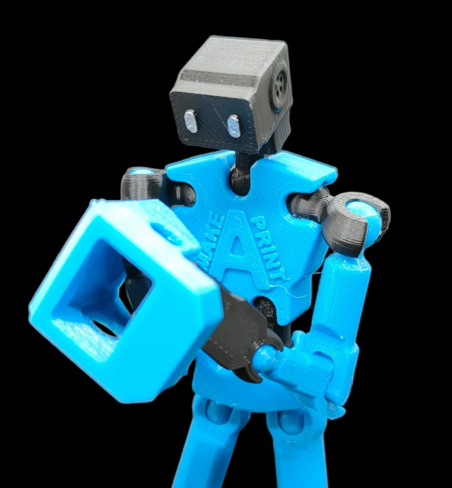 Action Figure (Easy To Print) &amp;quot;Etp-Robot&amp;quot; (Fully Articulated, Pla inside 3D Printable Posable Robot Figure