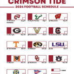 Alabama Football 2024 Printable Schedule Crimson Tide Sec In Alabama Football Schedule 2024 Printable