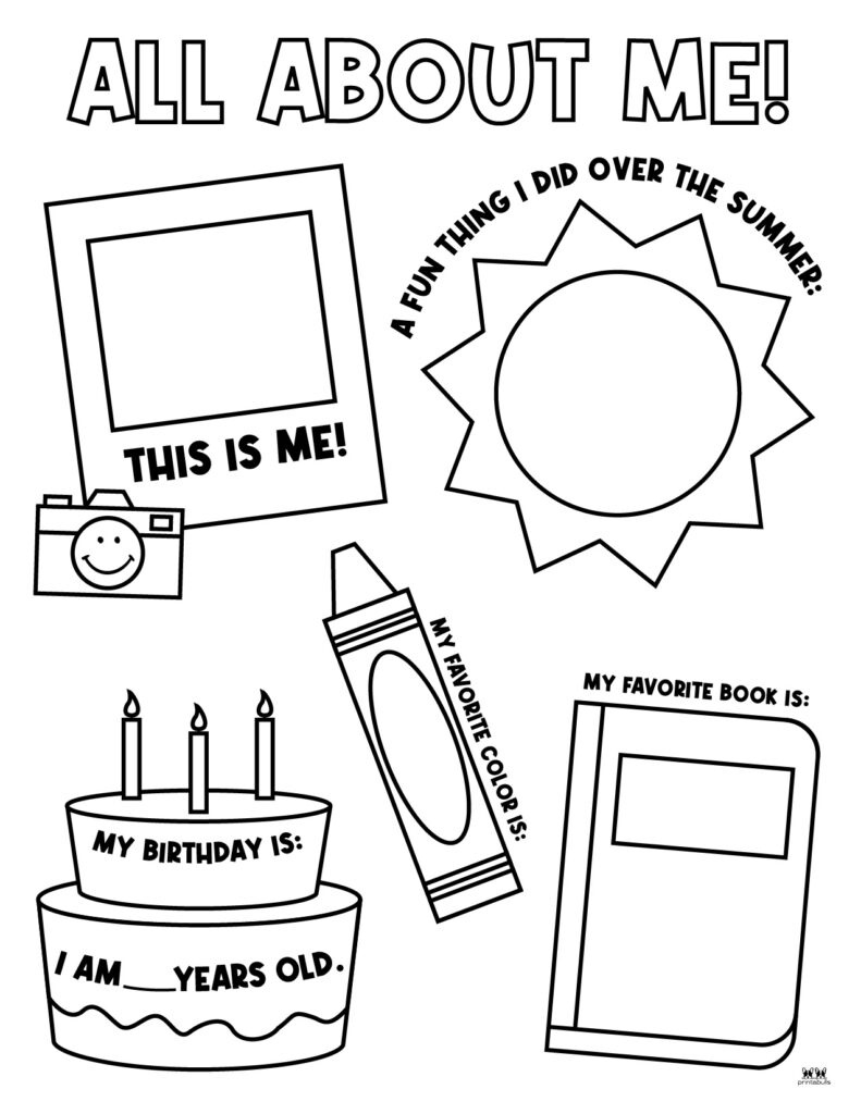 All About Me Printable Worksheets - 50 Free Printables | Printabulls pertaining to All About Me Printables