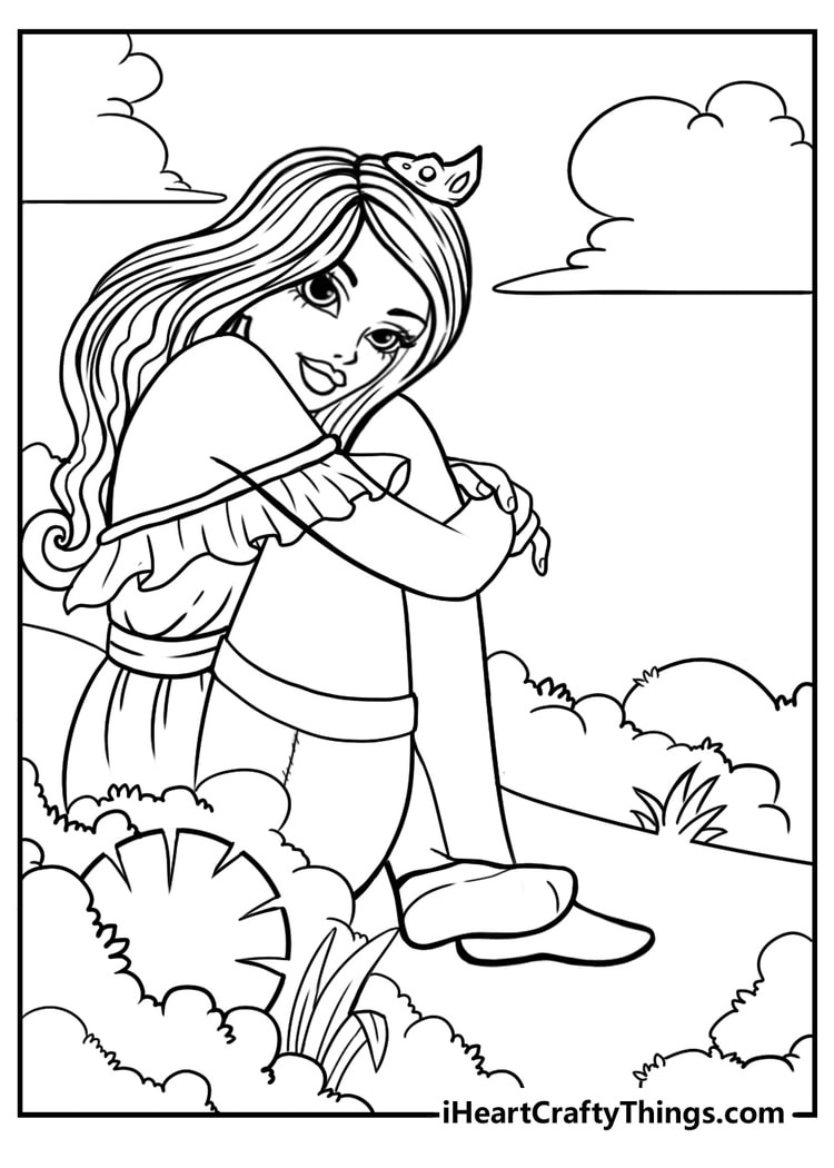 All New Princess Coloring Pages 2024 (100% Free Printables) inside Printable Princess PicturesColor