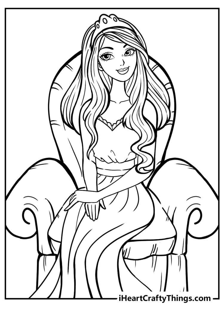 All New Princess Coloring Pages 2024 (100% Free Printables) regarding Printable Princess Picturescolor