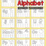 Alphabet Tracing Worksheets   The Teaching Aunt Within Free Printable Alphabet Tracing