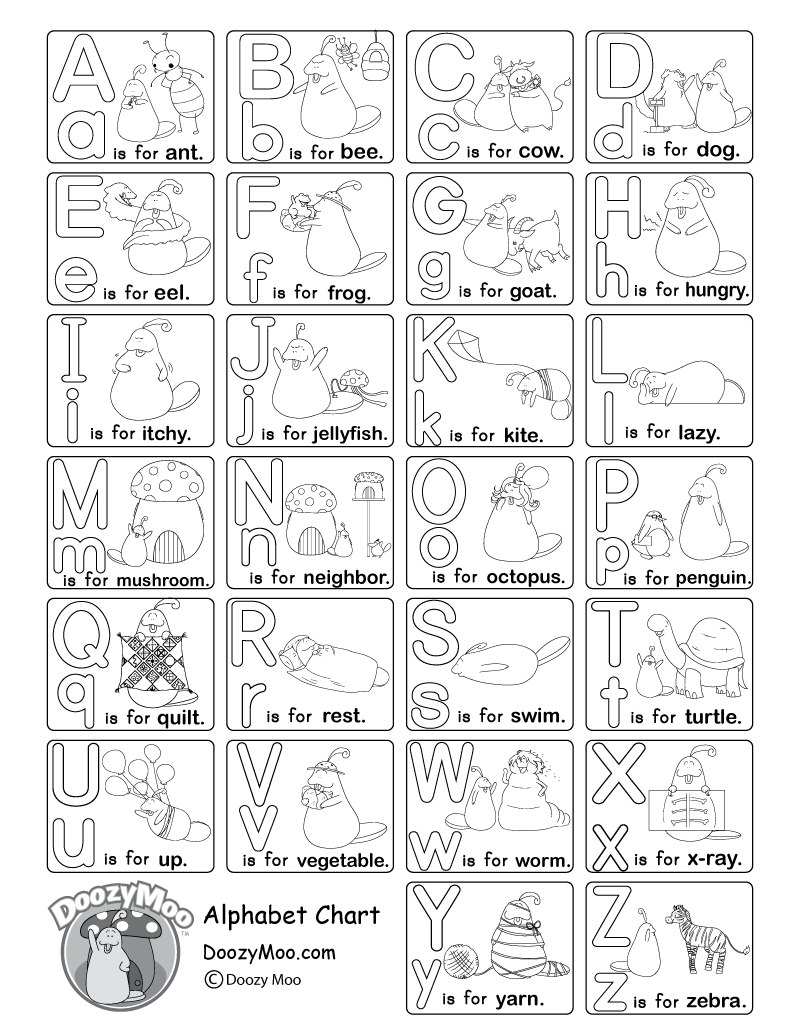 Alphabet Worksheets (Free Printables) - Doozy Moo throughout Free Printable Abc Worksheets