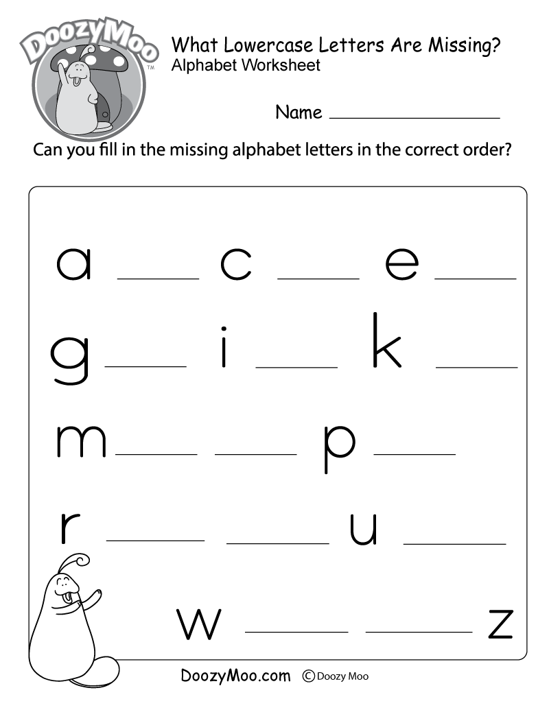 Alphabet Worksheets (Free Printables) - Doozy Moo with regard to Free Printable Abc Worksheets