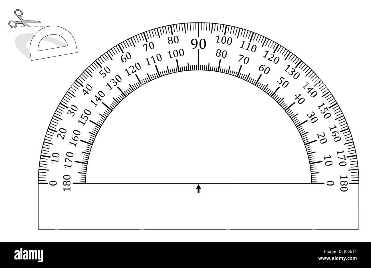 Angle Protractor Black And White Stock Photos &amp;amp; Images - Alamy in Protractor For Demo Printable