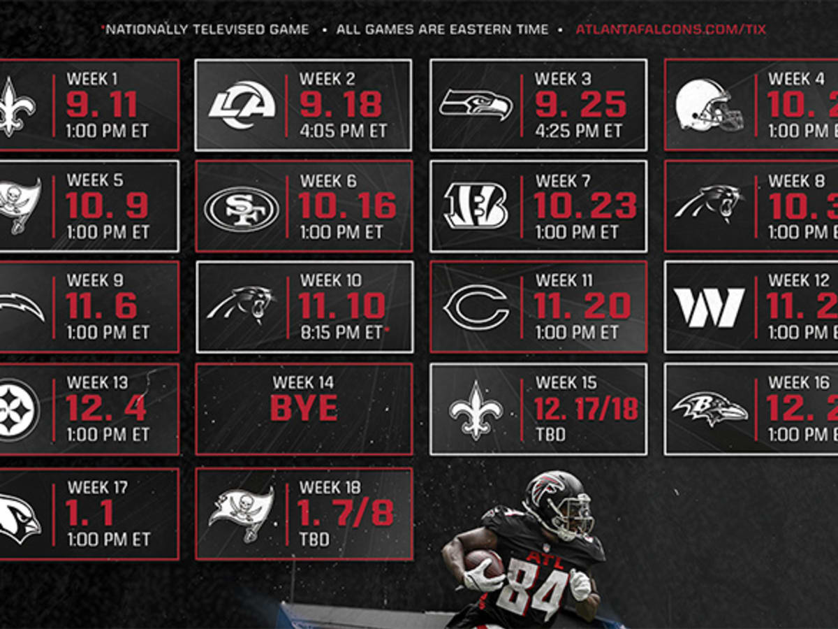 Atlanta Falcons Schedule 2022 - Athlon Sports throughout Printable Atlanta Falcons Schedule 2024