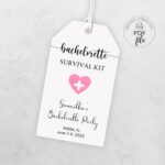 Bachelorette Survival Kit Editable Tag Personalized Bachelorette In Bachelorette Survival Bachelorette Hangover Kit Printable
