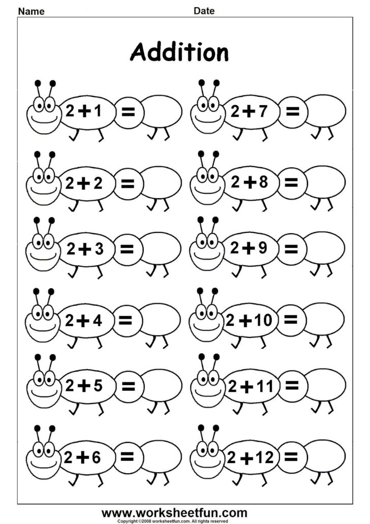 Free Math Printables For Kindergarten