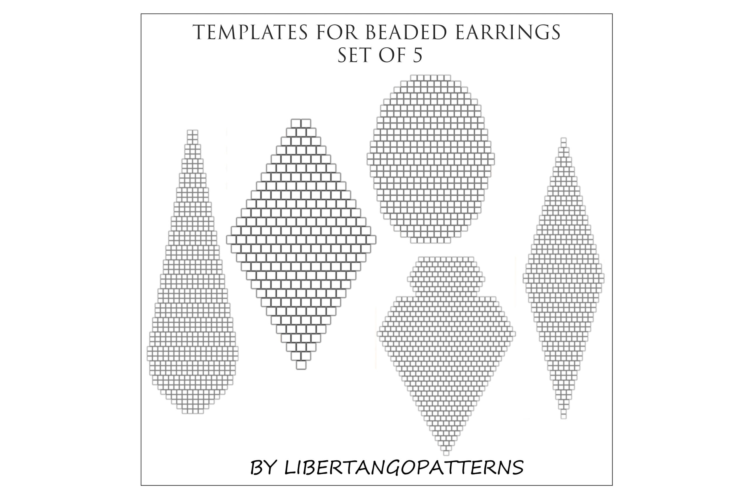 Bead Template Beading Graph Blank Template Paper Graph Pattern with Printable Triangle Beading Graph Paper