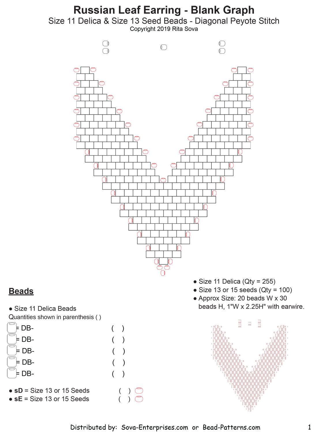 Beading Graph Paper, Sova Enterprises throughout Printable Triangle Beading Graph Paper