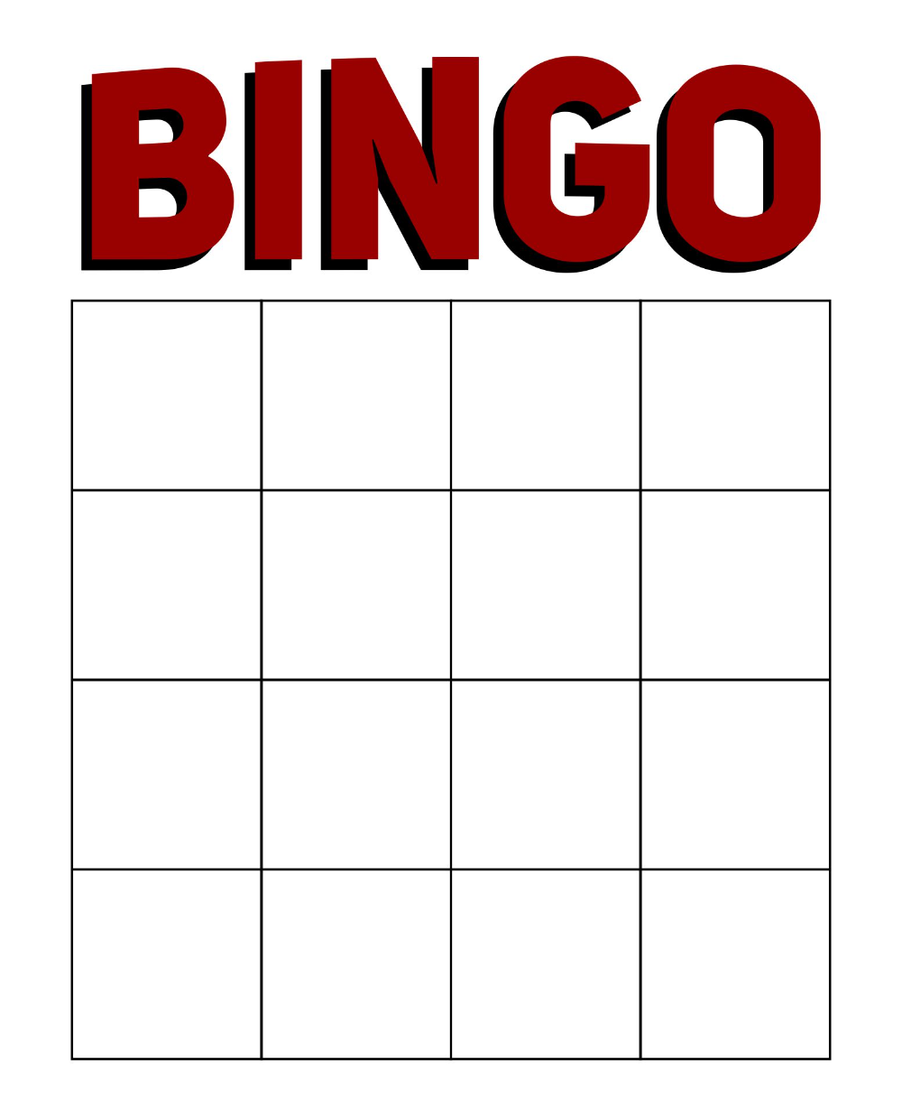 Bingo Template - 10 Free Pdf Printables | Printablee regarding Blank Bingo Cards Printable