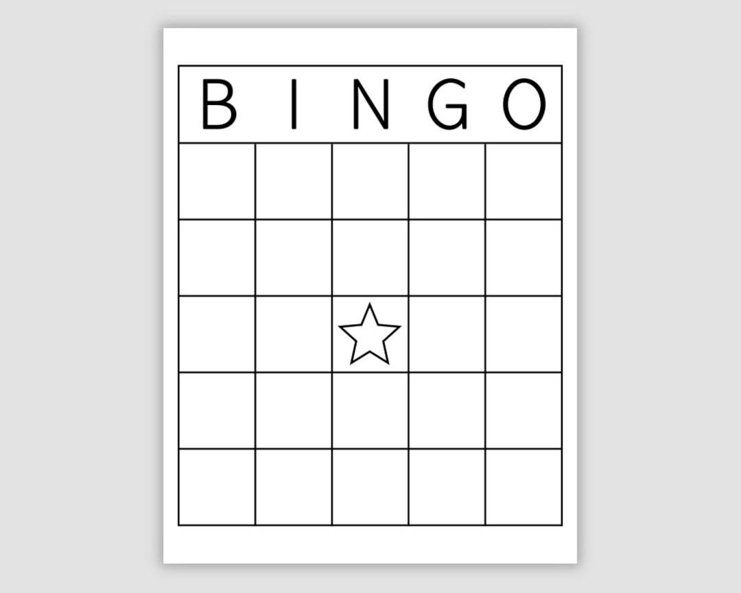 Blank Bingo Card Template, Prints 1, 2, 4, 6, And 9 Per Page pertaining to Blank Bingo Cards Printable