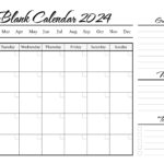 Blank Calendar Template 2024 Free Google Docs Template   Gdoc.io Intended For Printable Blank Calendars 2024