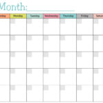 Blank Monthly Calendar Template   10 Free Pdf Printables | Printablee Intended For Free Printable Calendars By Month