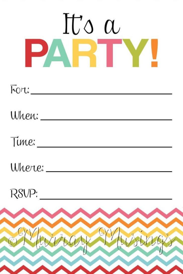 Birthday Party Printables Inviataions