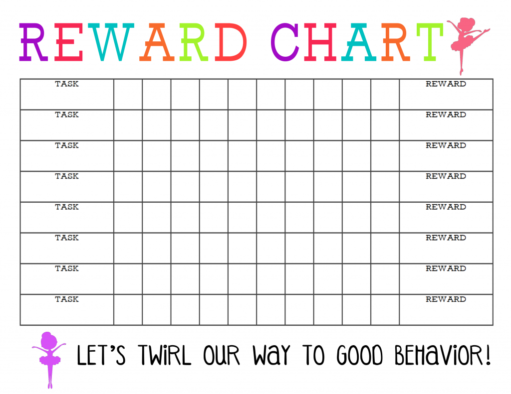 Blank Reward Chart Printable - The Girl Creative pertaining to Blank Reward Chart Printable