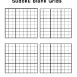 Blank Sudoku Grid 2 Per Page   10 Free Pdf Printables | Printablee Intended For Blank Printable Sudoku Pages