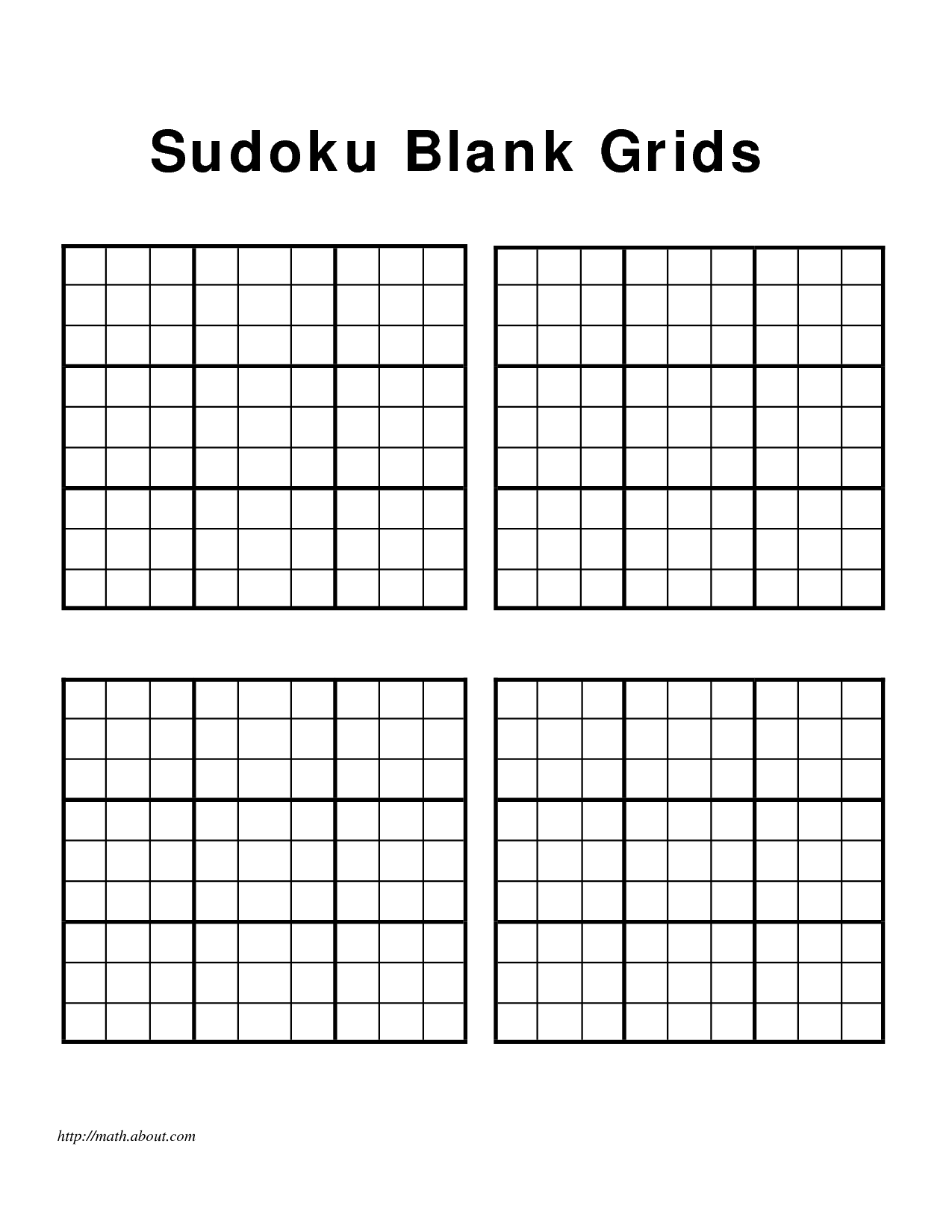 Blank Sudoku Grid 2 Per Page - 10 Free Pdf Printables | Printablee intended for Blank Printable Sudoku Pages