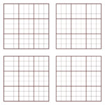 Blank Sudoku Grid 2 Per Page   10 Free Pdf Printables | Printablee Throughout Blank Printable Sudoku Pages