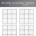 Blank Sudoku Pages. Printable Blank Sudoku. Sudoku Grid. Sudoku Game  Sheets.   Etsy Sweden Intended For Blank Printable Sudoku Pages