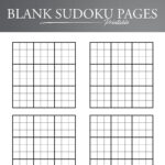 Blank Sudoku Pages. Printable Blank Sudoku. Sudoku Grid. Sudoku Pertaining To Blank Printable Sudoku Pages 6 Grids