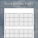 Blank Sudoku Pages, Printable Sudoku, Sudoku Grids, Instant With Regard To Blank Printable Sudoku Pages 6 Grids