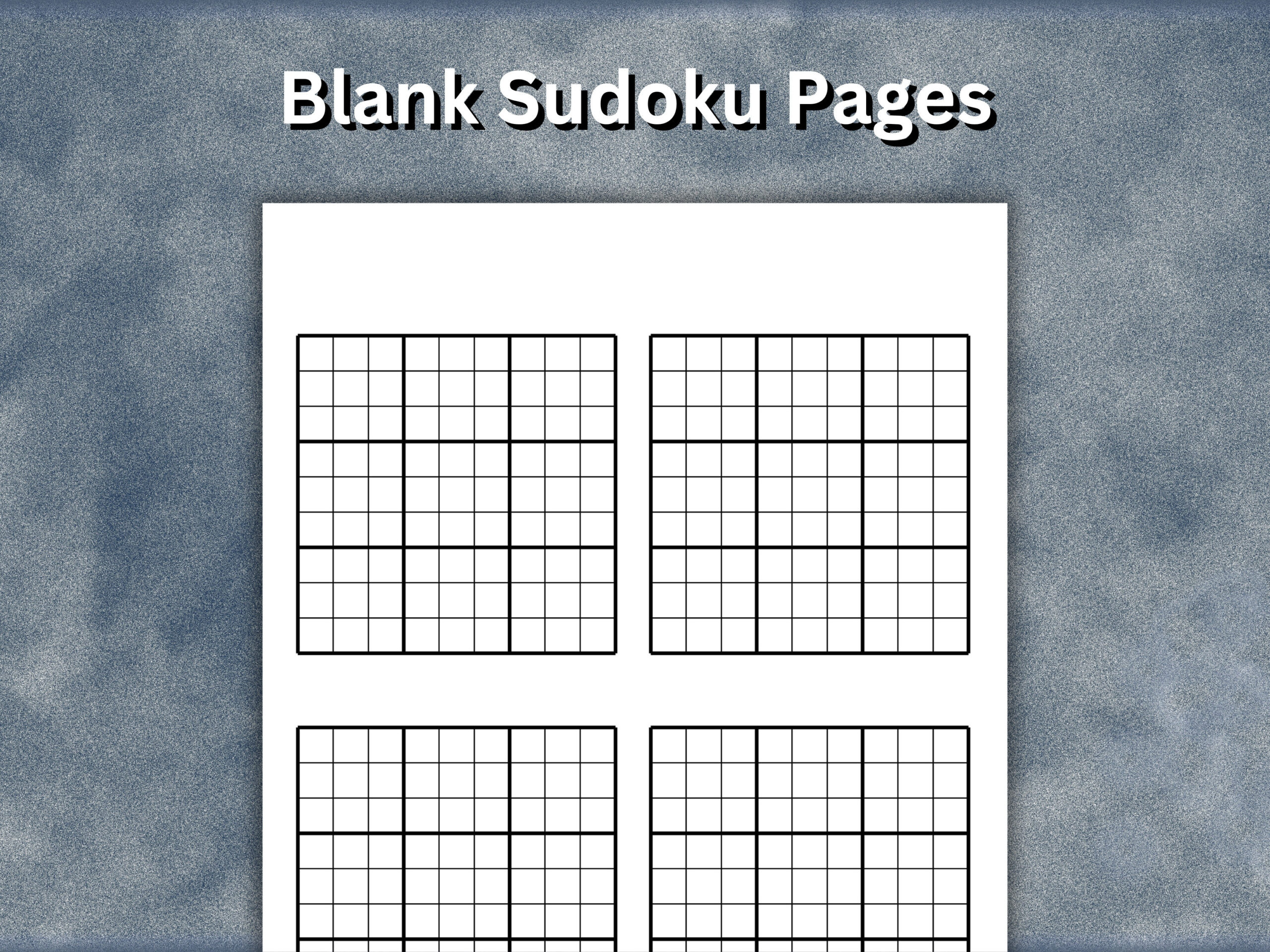 Blank Sudoku Pages, Printable Sudoku, Sudoku Grids, Instant with regard to Blank Printable Sudoku Pages 6 Grids