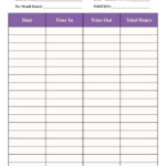 Blank Timesheets   10 Free Pdf Printables | Printablee Pertaining To Free Printable Time Sheets