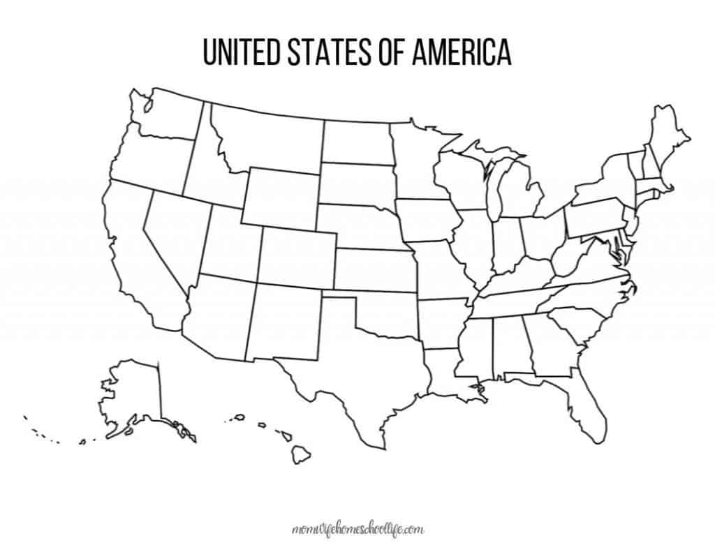 Blank United States Maps - Homeschool Printables For Free pertaining to Printable Blank Map Of The United States