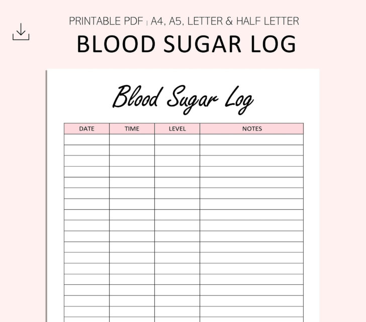 Blood Glucose Level Chart Printable