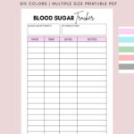 Blood Sugar Log Printable Blood Sugar Reading Tracker Blutzucker Intended For Printable Blood Glucose Log