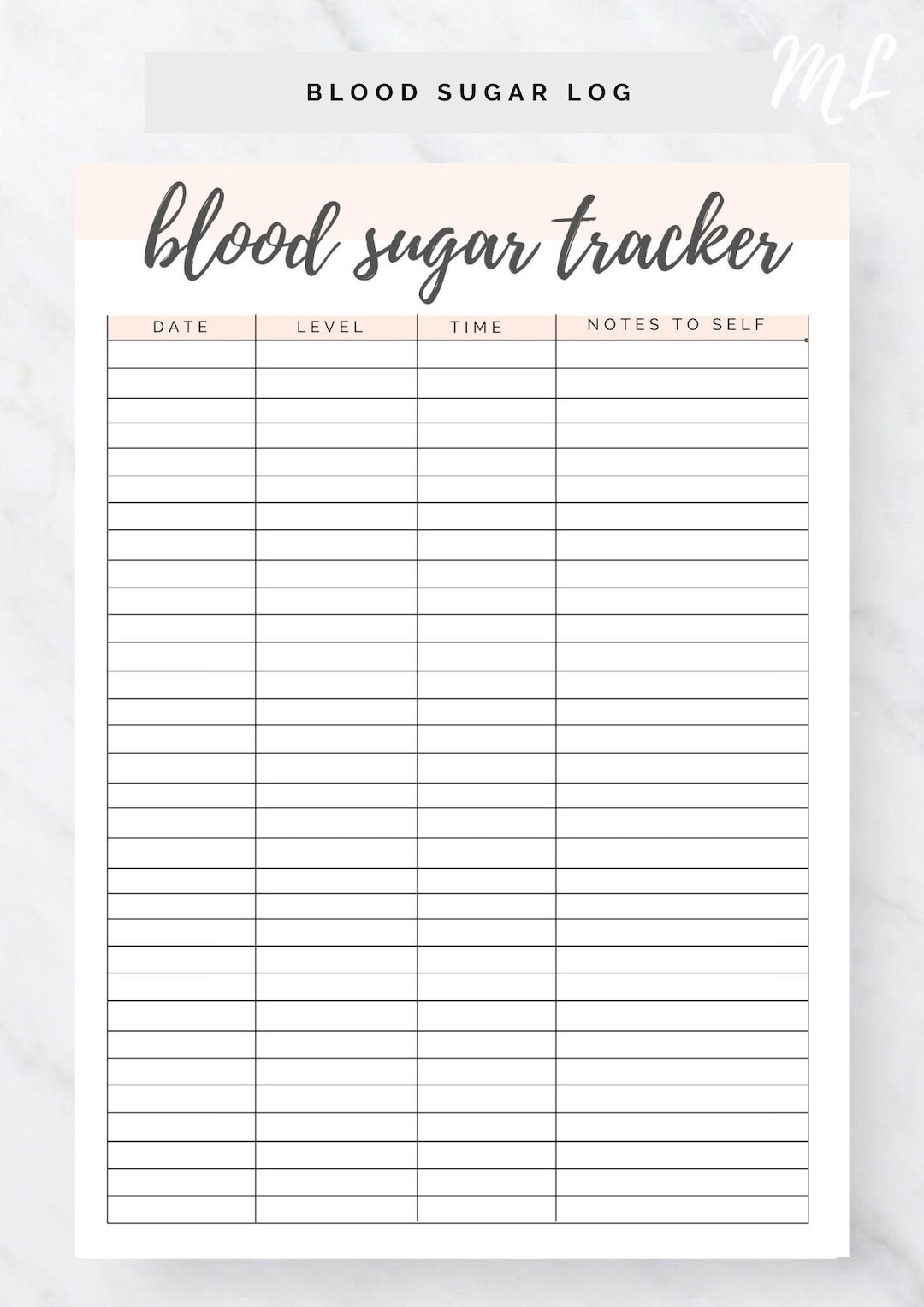 Blood Sugar Log Printable Blood Sugar Reading Tracker Blutzucker Tracker Diabetes Printable Diabetic Blood Sugar-Diabetes Tracker - Etsy.de within Printable Blood Sugar Log