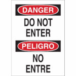 Brady Part: 38603 | Bilingual Danger Do Not Enter Sign | Bradyid Intended For Spanish Do Not Use Sign Printable