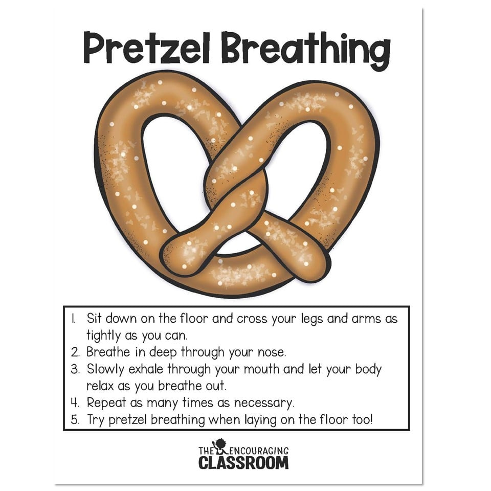 Breathing Exercises Cards And Calm Down Corner Kit - Calming for Free Printables For Pretzel Breathing