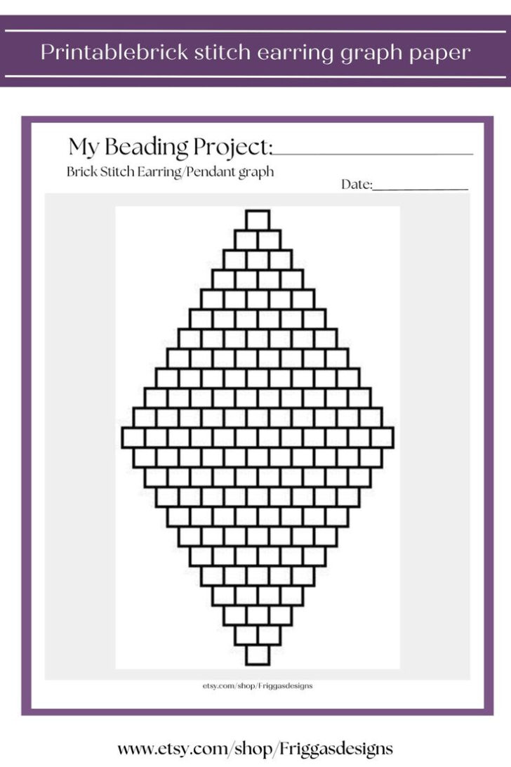 Printable Triangle Beading Graph Paper