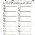 Bridal Shower Game Abc'S Bridal Shower Game, Printable Template throughout Couples Shower Games Printable